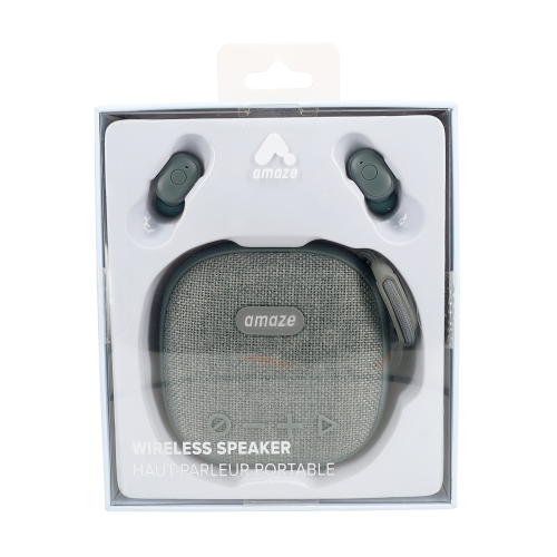 Amaze Bluetooth Speaker + True Wireless Earbuds + Music Player