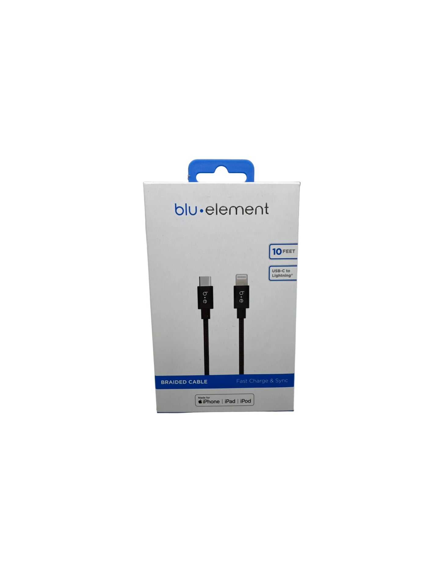 Blu.element TYPE-C TO LIGHTENING BLACK/WHITE 10ft