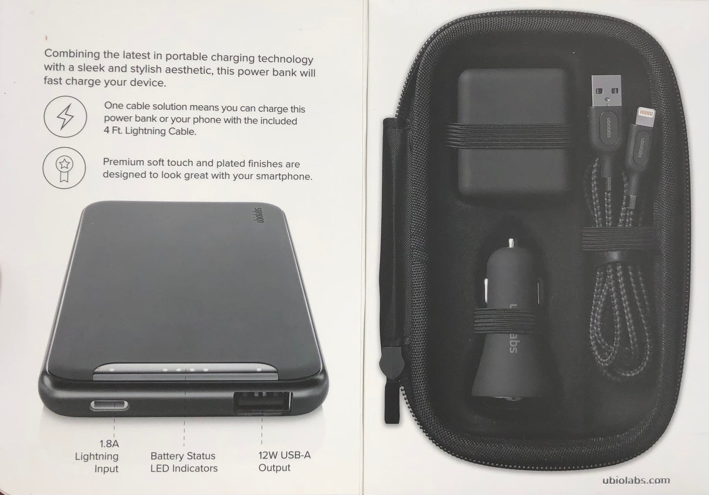 Ubiolabs Power Bank And  Charger Bundle