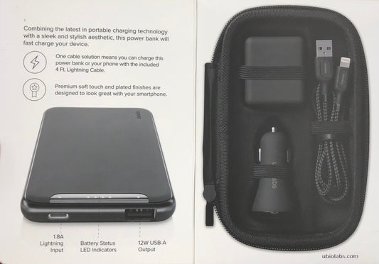 Ubiolabs Power Bank And  Charger Bundle