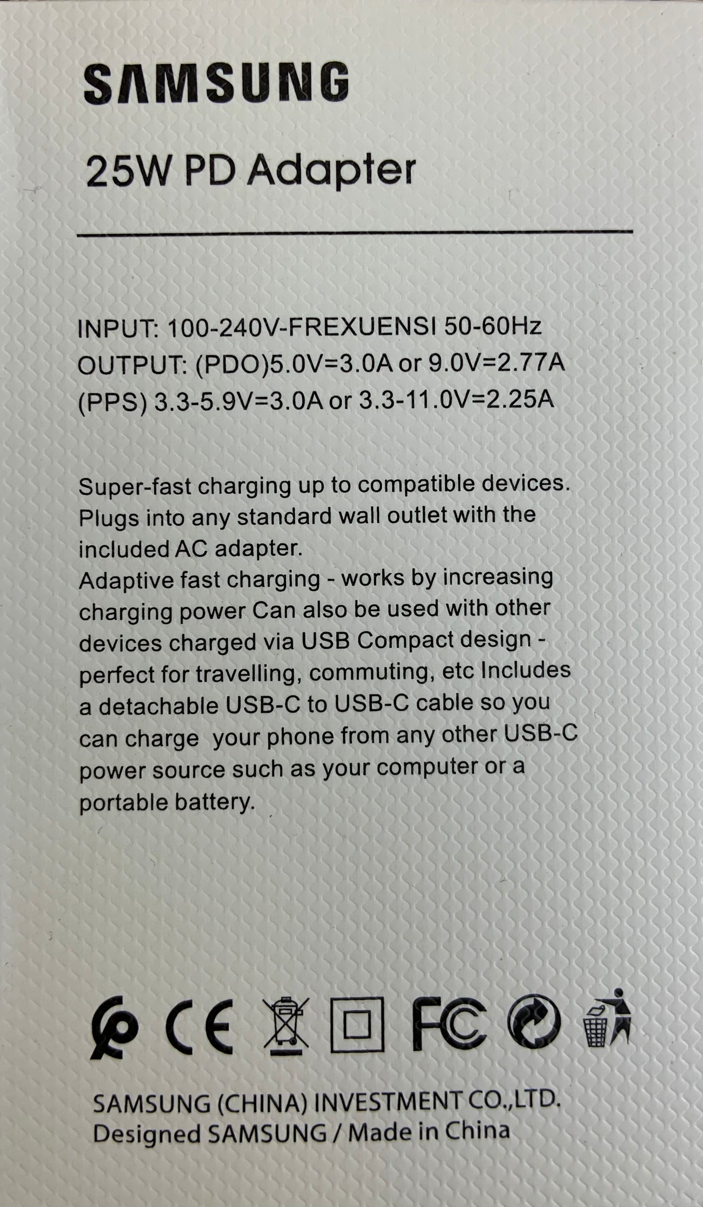 Samsung 25W PD Adapter