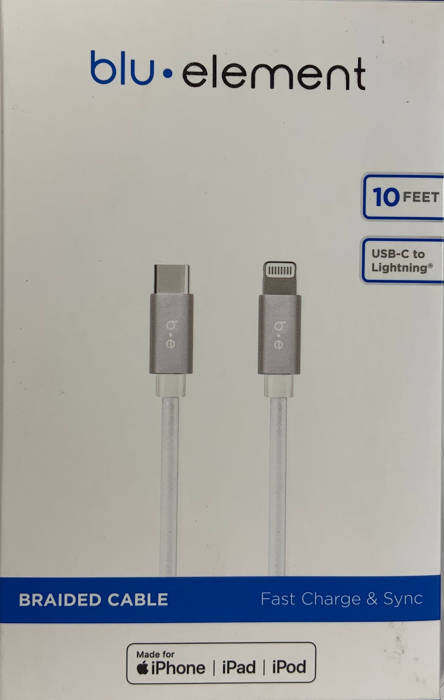 Blu.element  USB-C to Lightning Cable 10ft