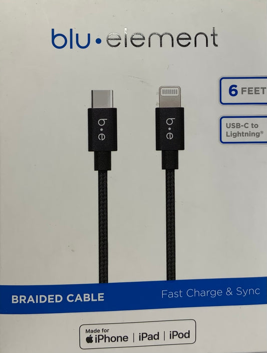Blu.element  USB-C to Lightning Cable 6ft