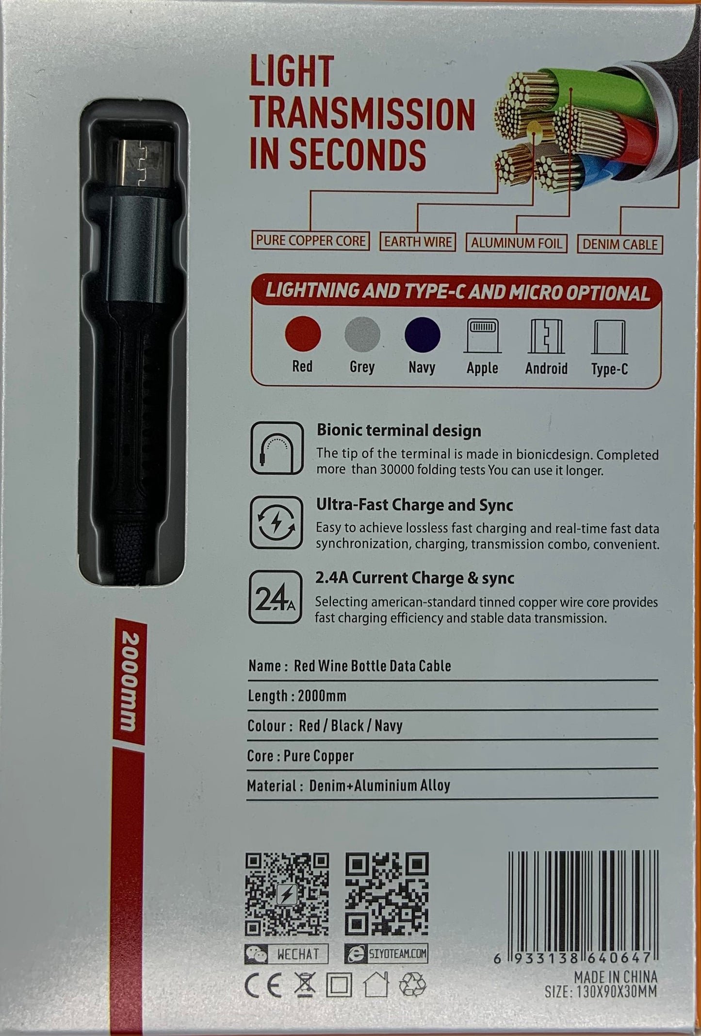 Ldnio LS64 - Micro USB Cable, 2 Meter Length