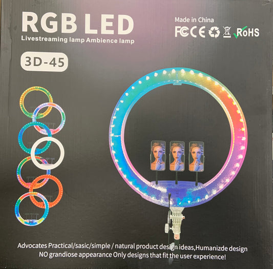 RGB LED Soft Ring Light – 3D-45cm