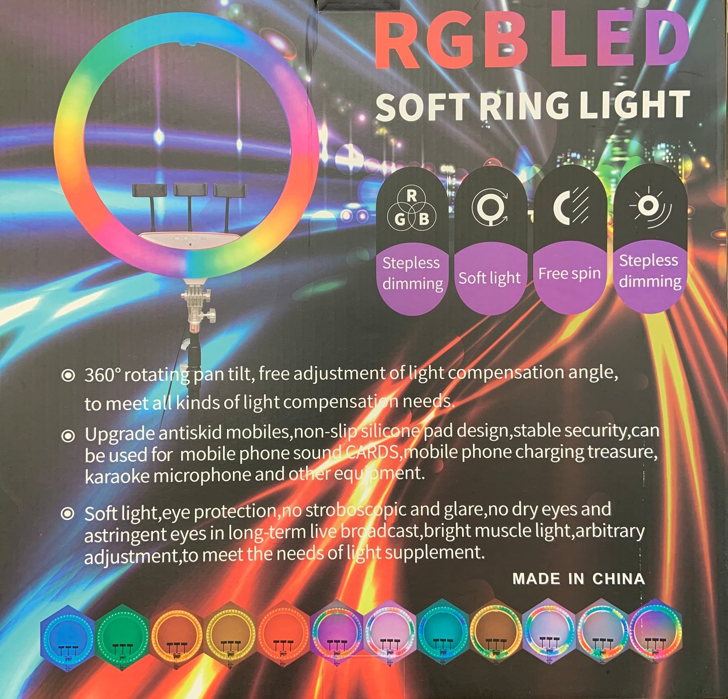 RGB LED Soft Ring Light – 3D-45cm