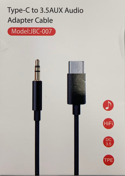 Type-C to 3.5 AUX Audio Adapter Cable