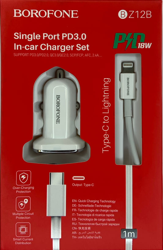 Car Charger Type-C To Lightning