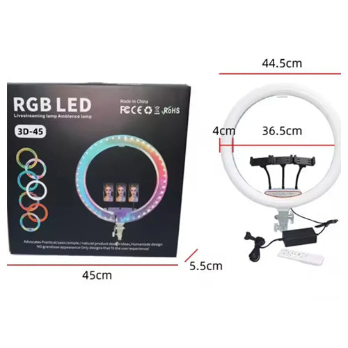 RGB LED Soft Ring Light – 3D-45cm